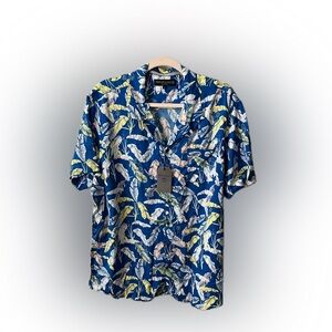 Free Planet Men's Short Sleeve‎ Tropical Shirt